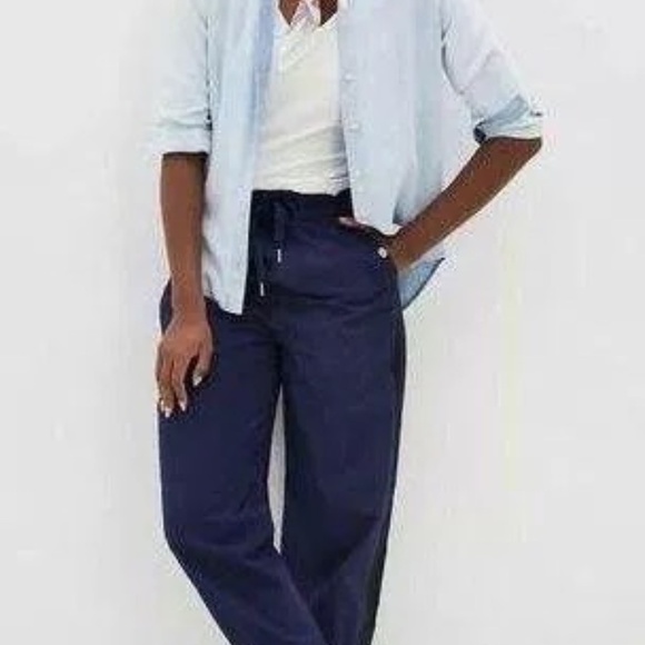 Anthropologie Maeve Tenley Twill Track Pants, Size Medium - Picture 10 of 11